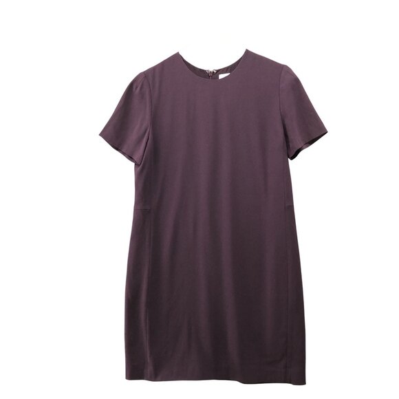 Aritizia Babaton Patricio Mini Shift Dress Size 4 Plum Purple Short Sleeve - Picture 1 of 11